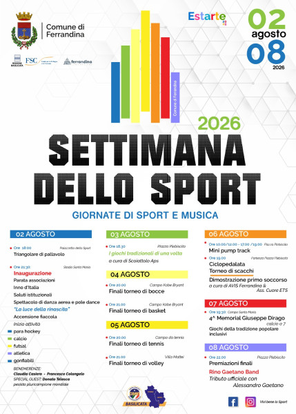 Settimana dello Sport 2026 - Donato Telesca